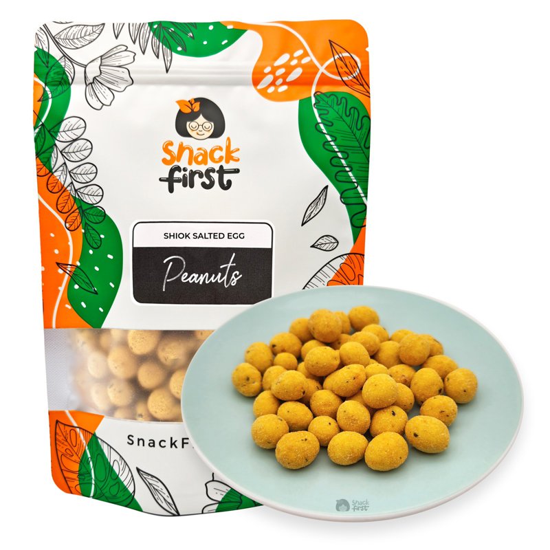 SnackFirst Shiok Salted Egg Peanuts -Addictive Umami Nuts