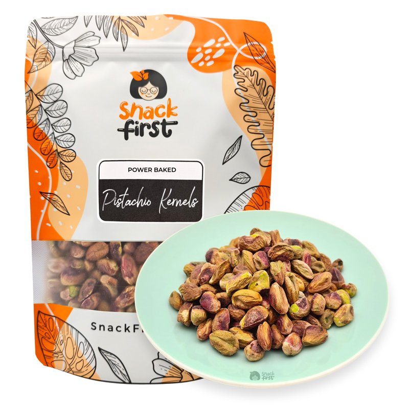 SnackFirst Power Baked Pistachio Kernels (Unsalted Nuts)