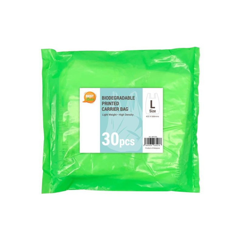 BEST Choice Biodegradable Printed Carrier Bag (L) 30 PC