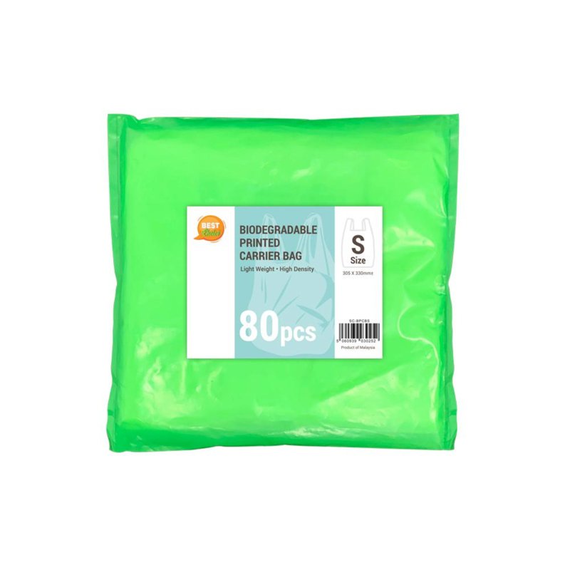 BEST Choice Biodegradable Printed Carrier Bag (S) 80 PC