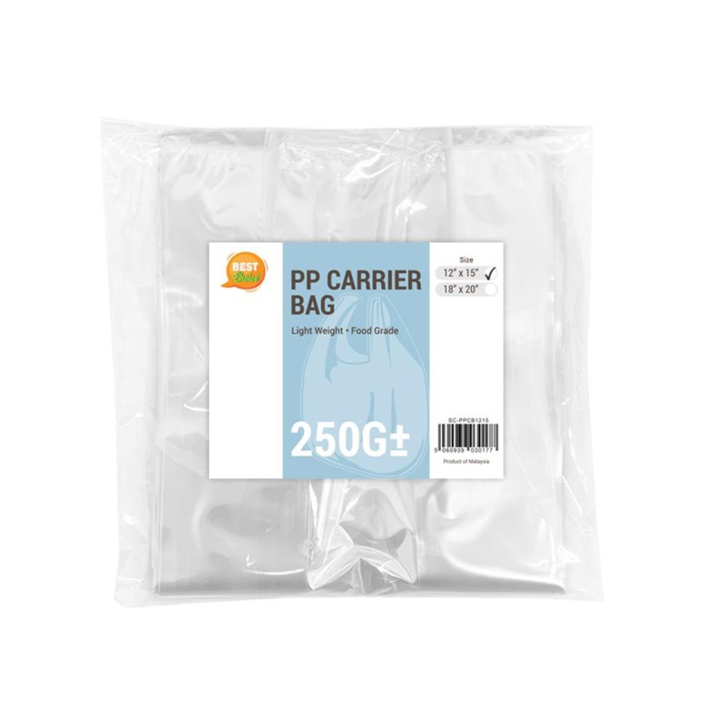 BEST Choice PP Carrier Bag 12"x15" 250 G