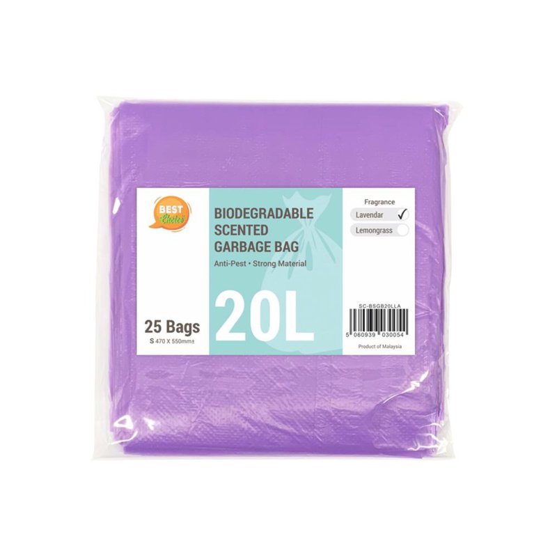 BEST Choice Biodegradable Scented Garbage Bag 20L - Lavender 25 PC
