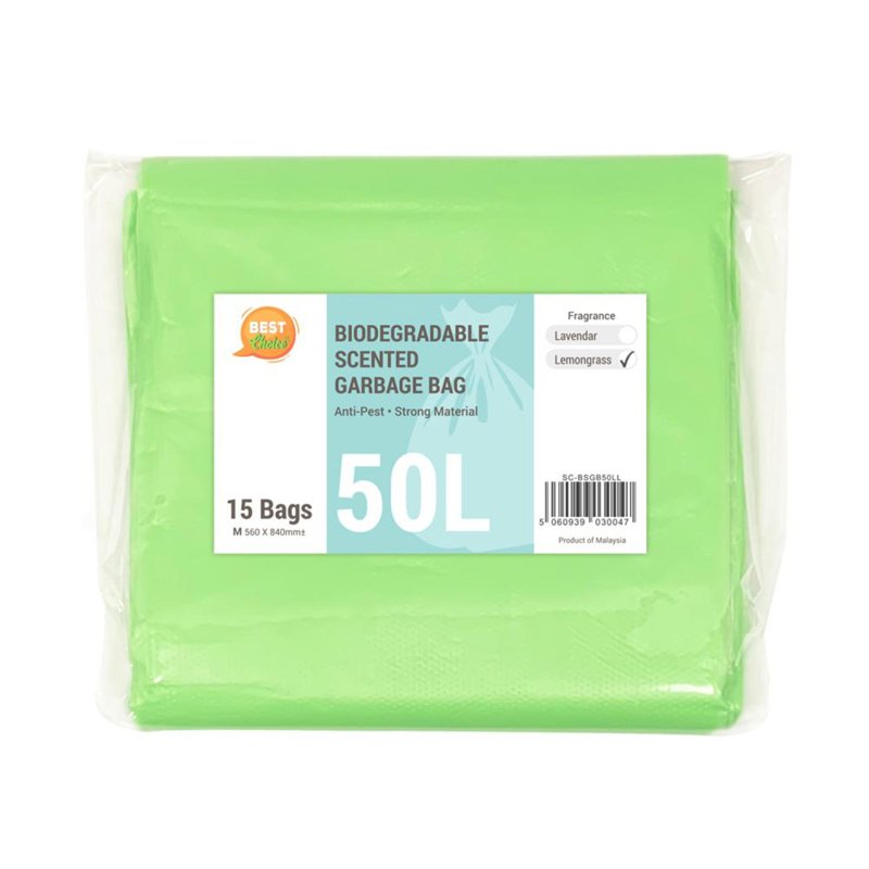 BEST Choice Biodegradable Scented Garbage Bag 50L - Lemongras 15 PC