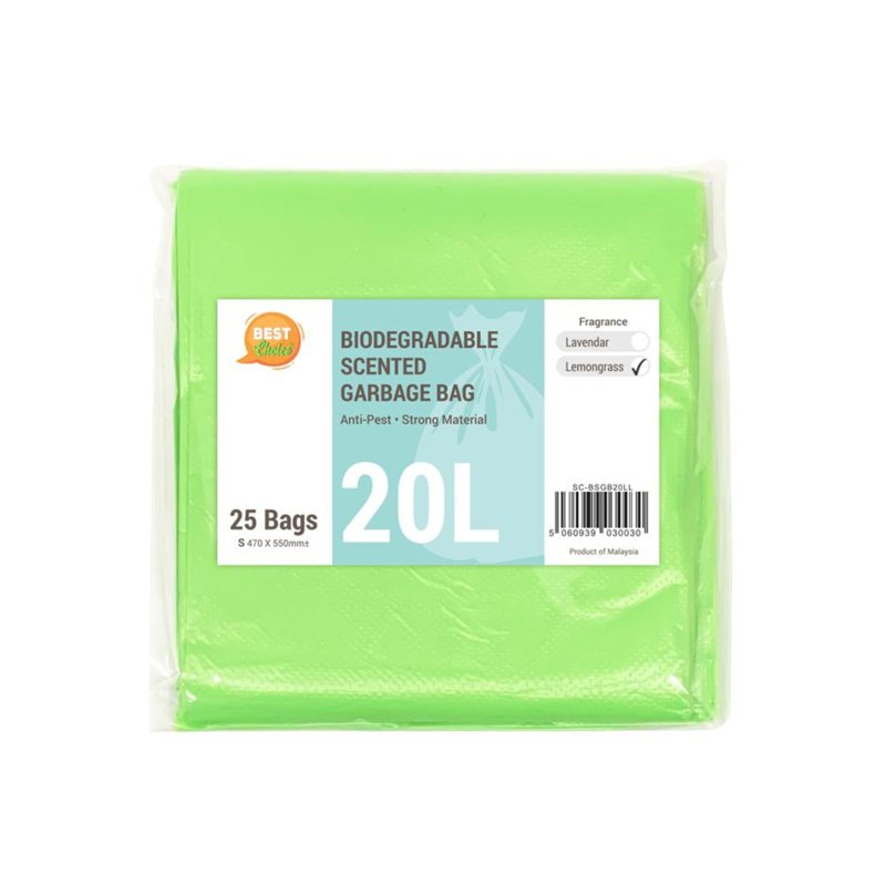 BEST Choice Biodegradable Scented Garbage Bag 20L - Lemongras 25 PC