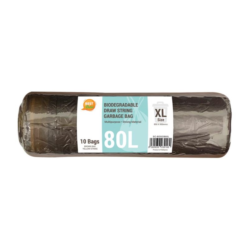BEST Choice Biodegradable Draw String Garbage Bag (XL) 80 L