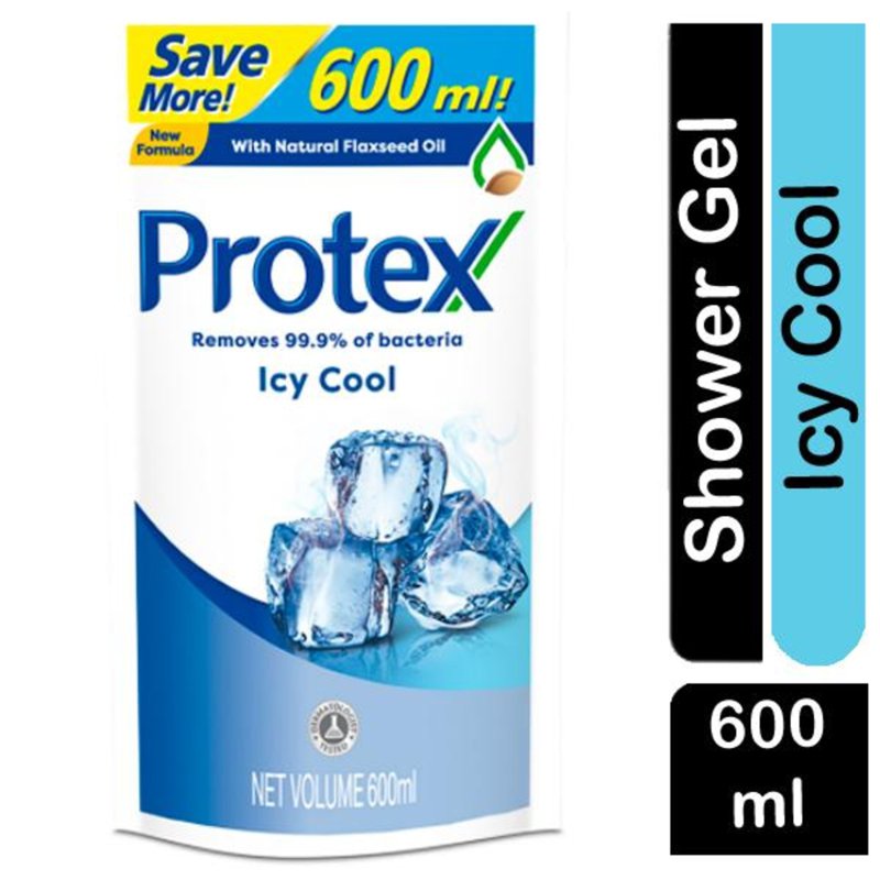 Protex Icy Cool Shower Gel Refill, Removes 99.9% Bacteria