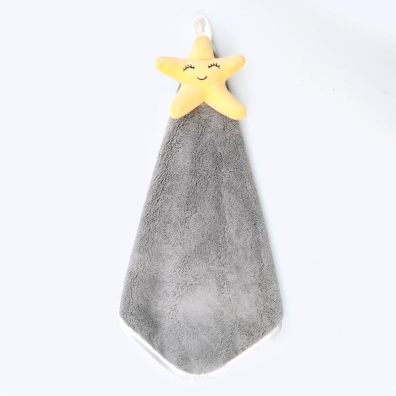 Sweet Home Thickened Starfish Hand Towel-Grey