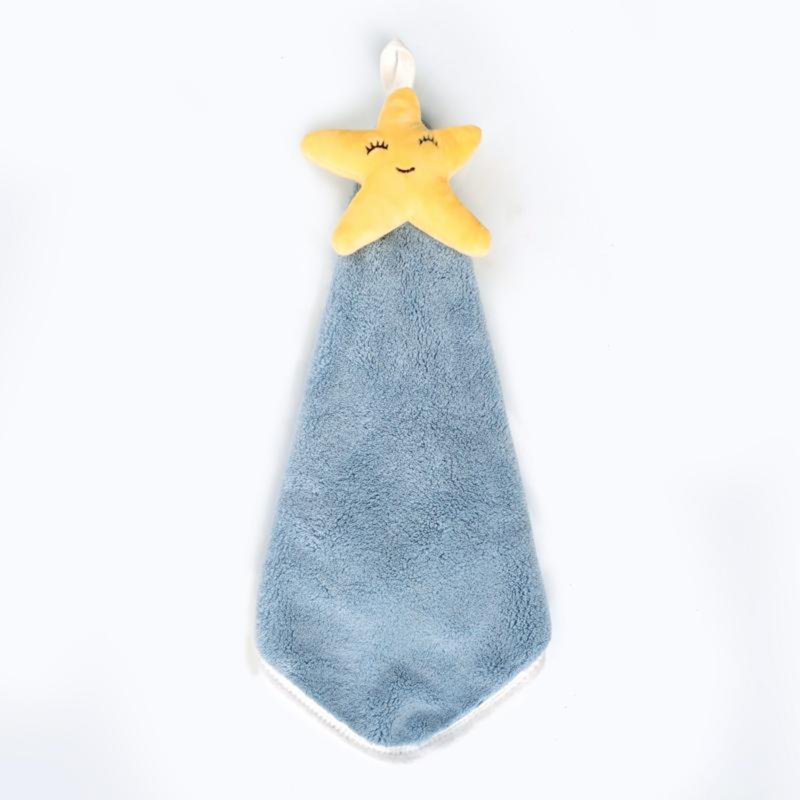 Sweet Home Thickened Starfish Hand Towel-Light Blue