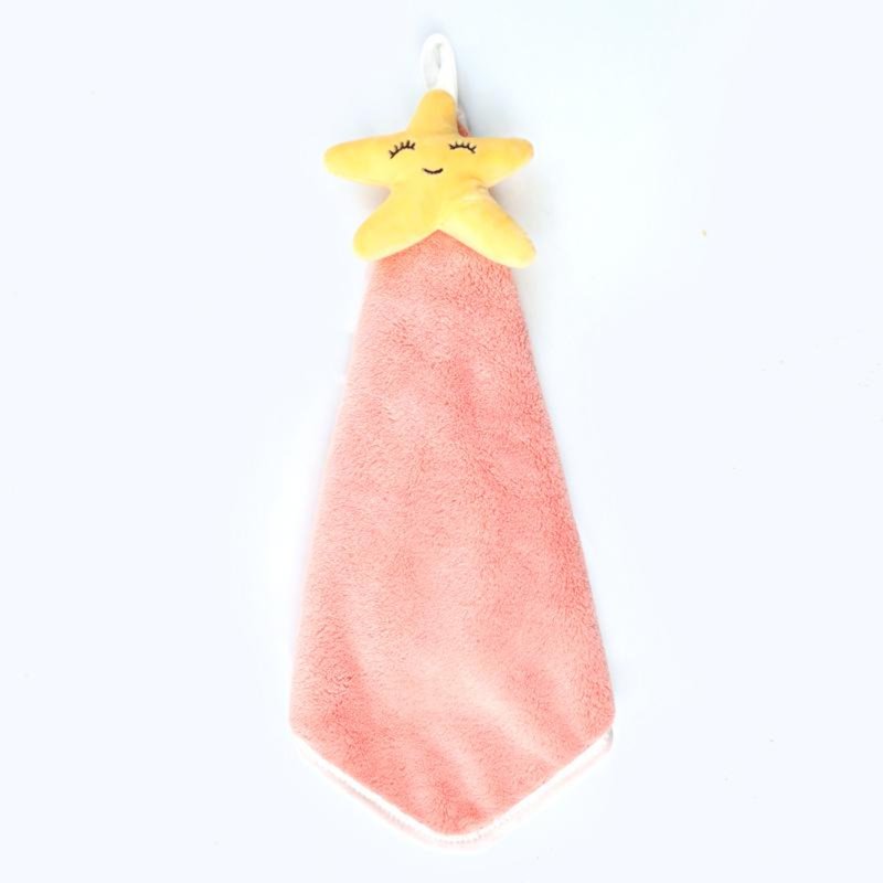 Sweet Home Thickened Starfish Hand Towel-Pink