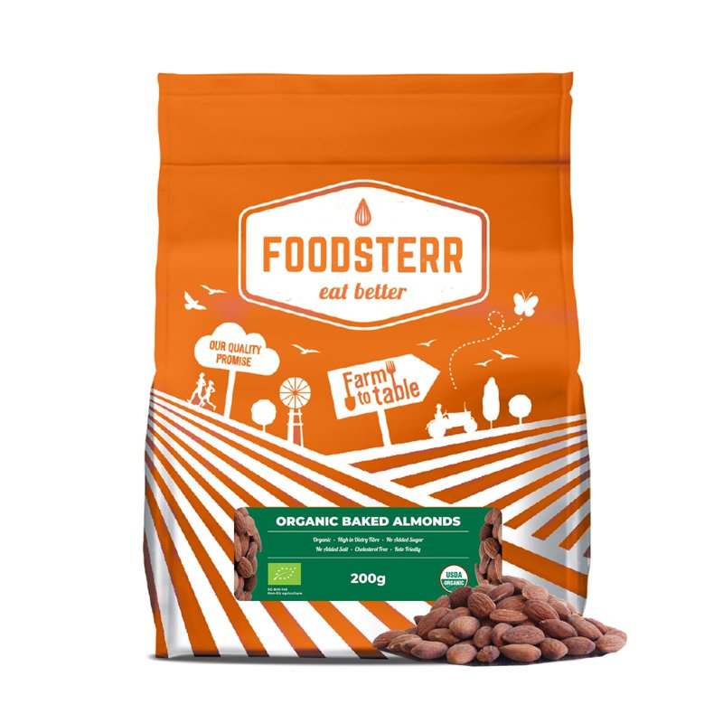 Foodsterr Organic Baked Almond Nuts
