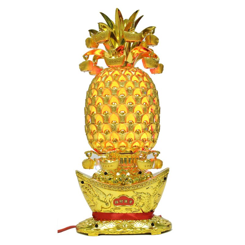 Partyforte CNY Rotating LED Pineapple & Ingot Centerpiece 34C 1 S