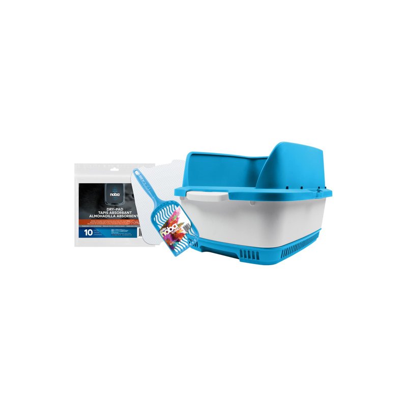 Cateco Odour Eliminating Cat Litter Box Complete Kit - Blue 1 S