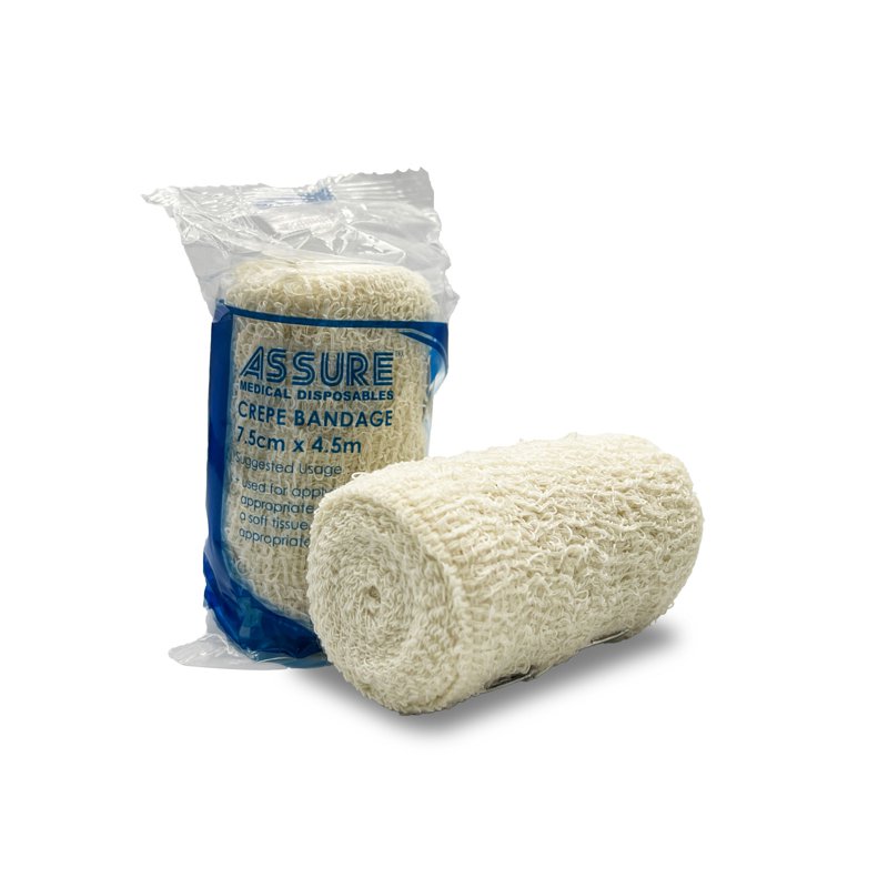 Assure Crepe Bandage 7.5cm X 4.5M 12 S