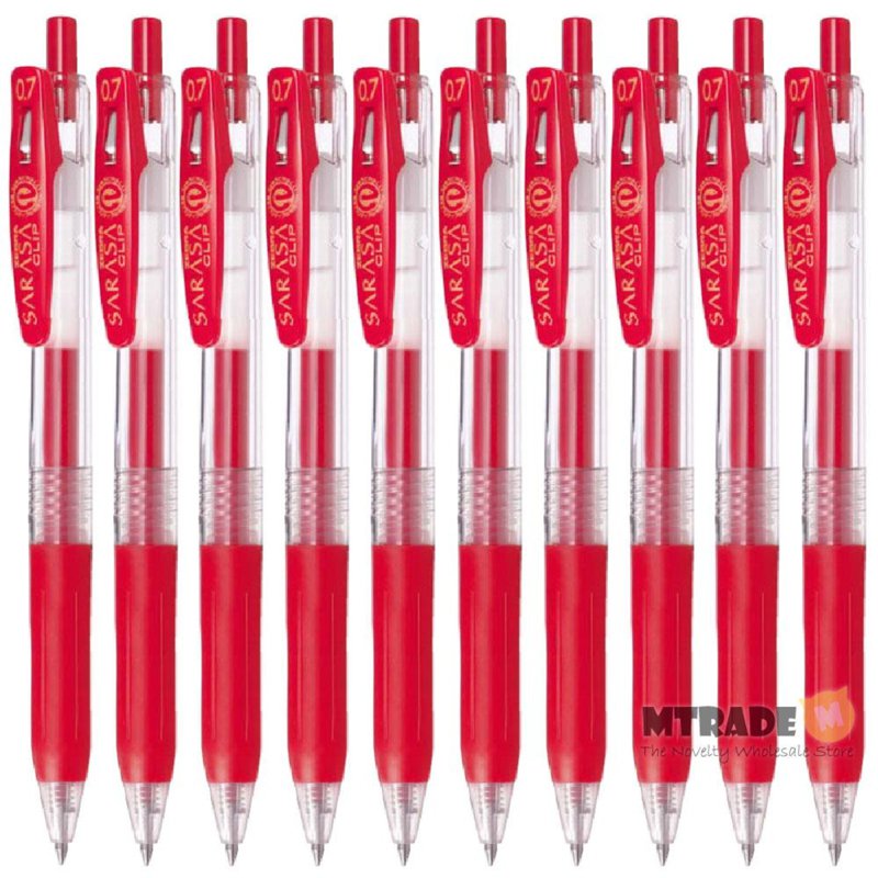 ZEBRA Sarasa Clip Gel Pen 0.7mm B-JJB15-R (Red Ink) 10 S