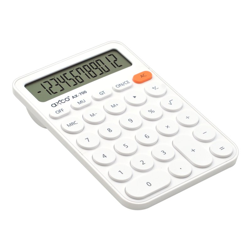 Axco AX700 Calculator 12 Digits - White 1 S