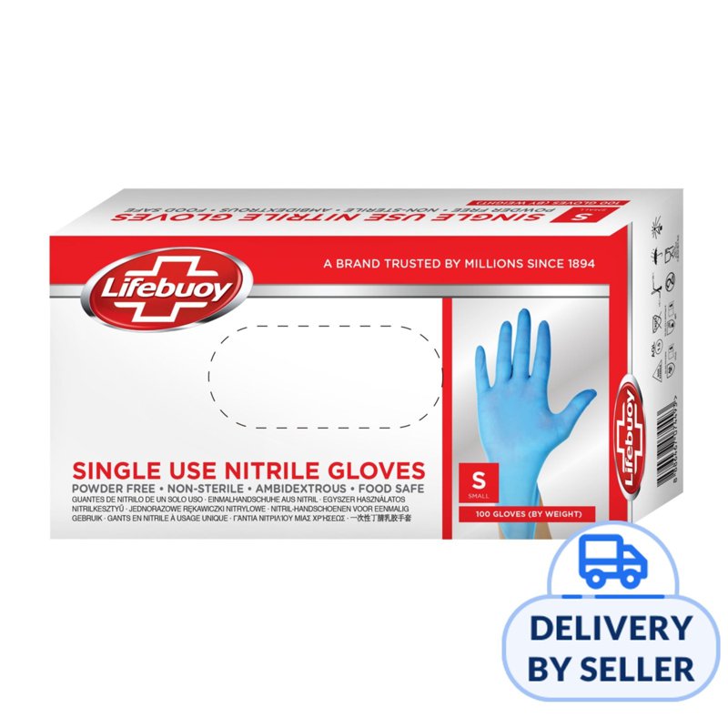Lifebuoy Disposable Nitrile Gloves S 100's 1 S