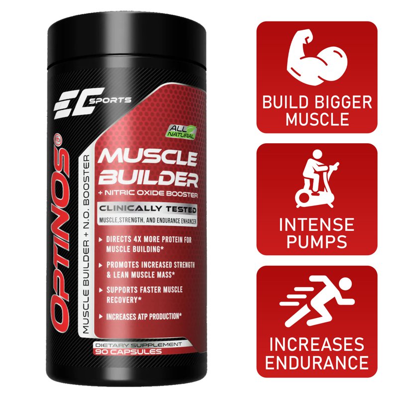 EC Sports Optinos Nitric Oxide Pre Workout Muscle Supplement 90 S