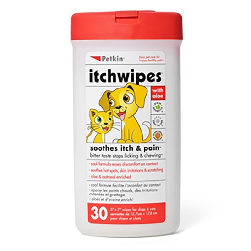 Petkin Itchwipes For Cats and Dogs