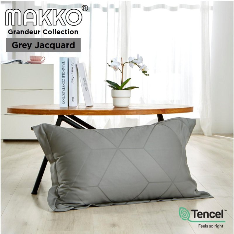 Makko TENCEL Modal 1200TC - Grey - Jacquard Pillow Case 1 S