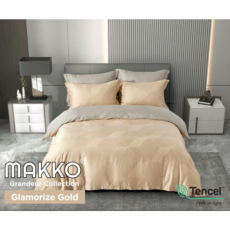Makko TENCEL Modal 1200TC - Gold - Queen Quilt Cover Only 1 S