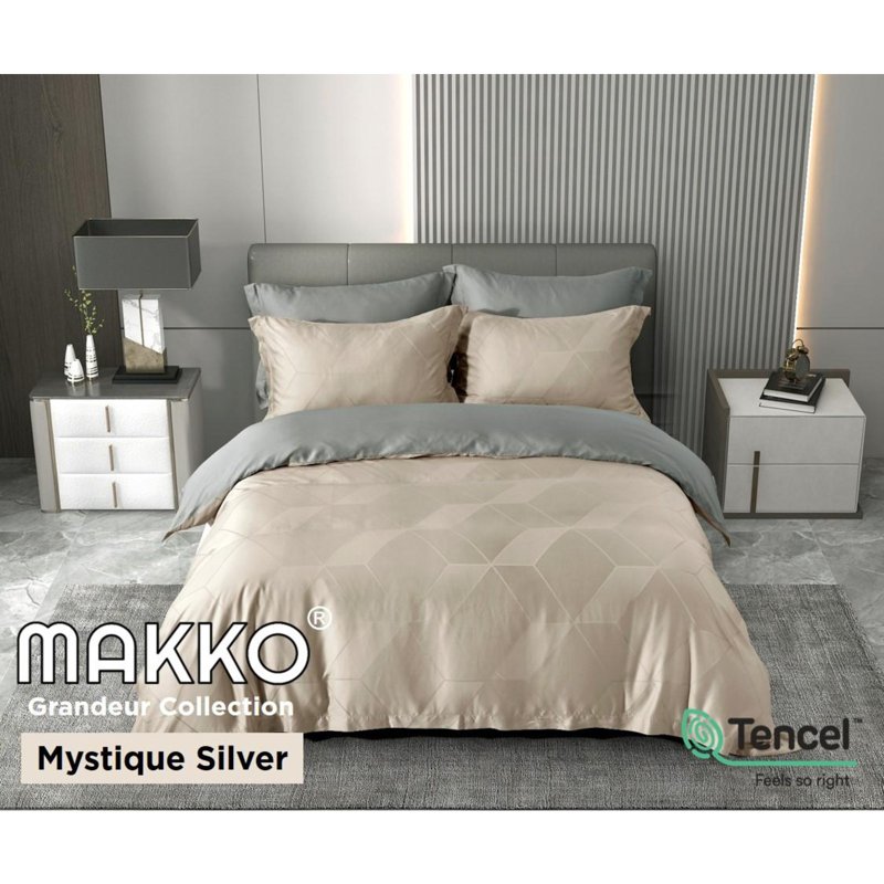 Makko TENCEL Modal 1200TC - Silver - Queen Quilt Cover Only 1 S