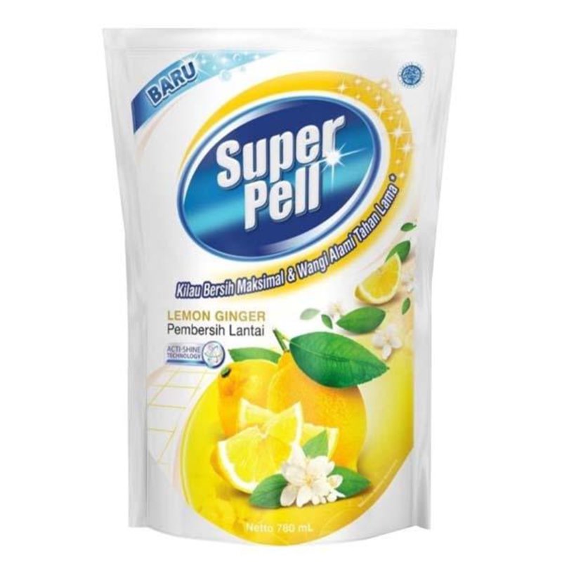 Super Pell Floor Cleaner Lemon Ginger, Acti- Shine Technology