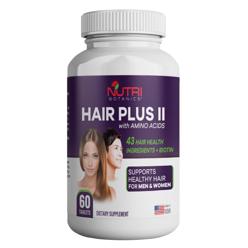 Nutri Botanics Hair Plus II with Amino Acids Stop Hair Loss 60 S