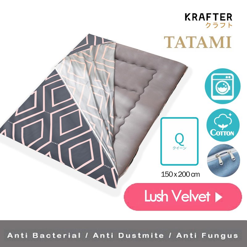 Krafter Floor Futon Mattress cover Only (Lush Velvet)150x200c 1 S