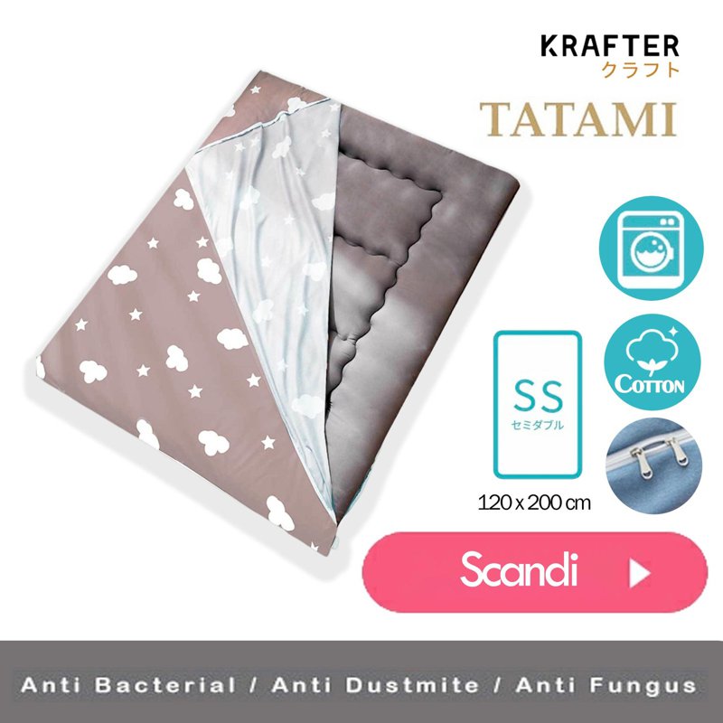 Krafter Floor Futon Mattress cover Only (Scandi) 120x200cm 1 S