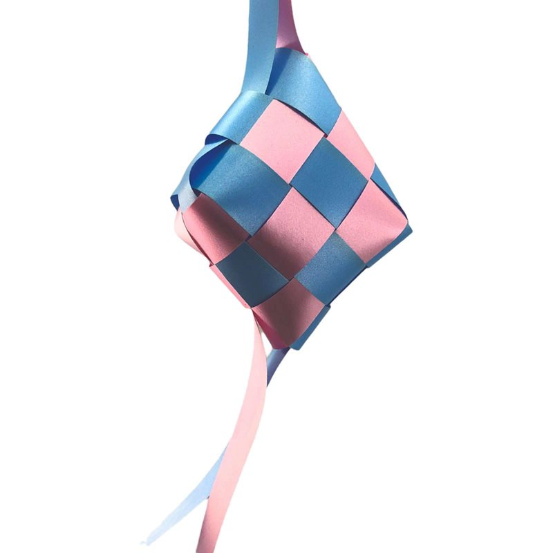 Partyforte Hari Raya Ketupat Ribbon 10x7 Pastel Blue & Pink 1 S