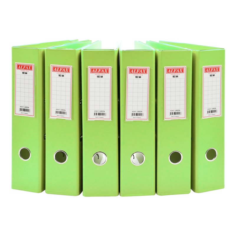 Alfax 182A4 Pvc Arch File 3inches - Fancy Green (#34) 6 S