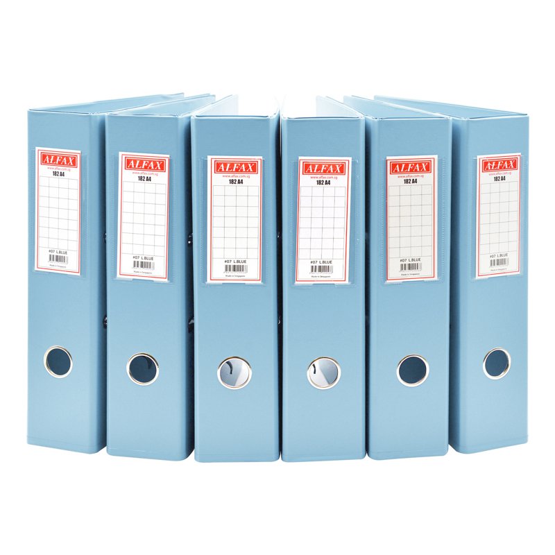Alfax 182A Pvc Arch File 3inches A4 Fancy Blue #39