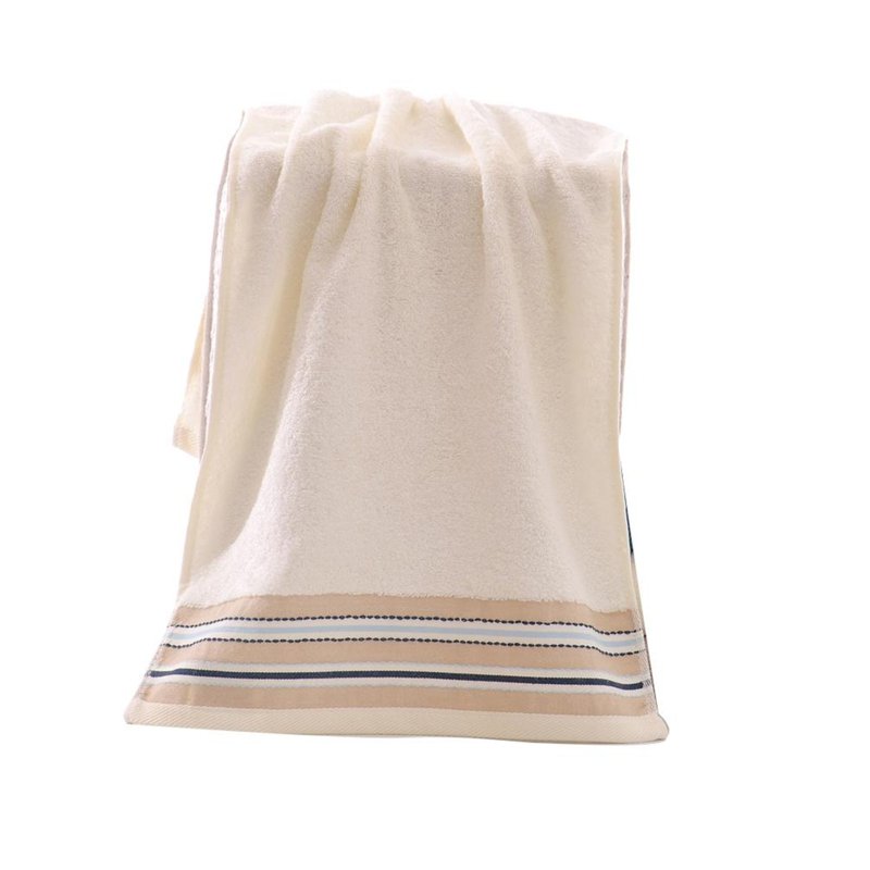 Sweet Home Bamboo Fiber Plain Bath Towel-Beige(L)