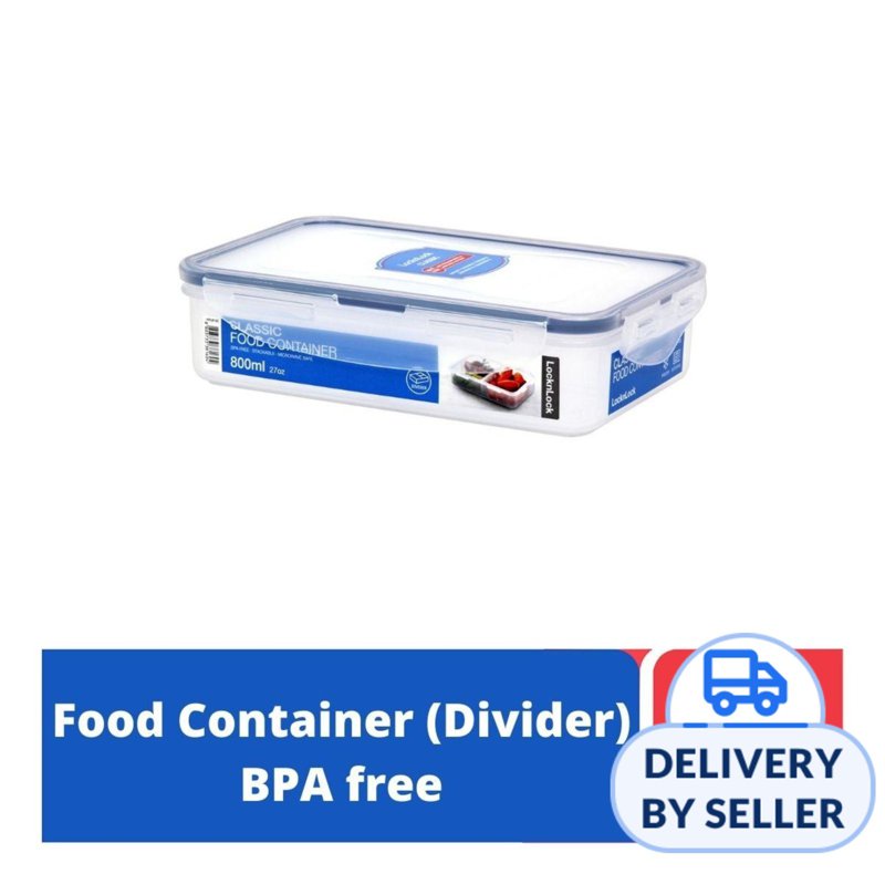 Lock&Lock Classic Food Container with Divider Rect