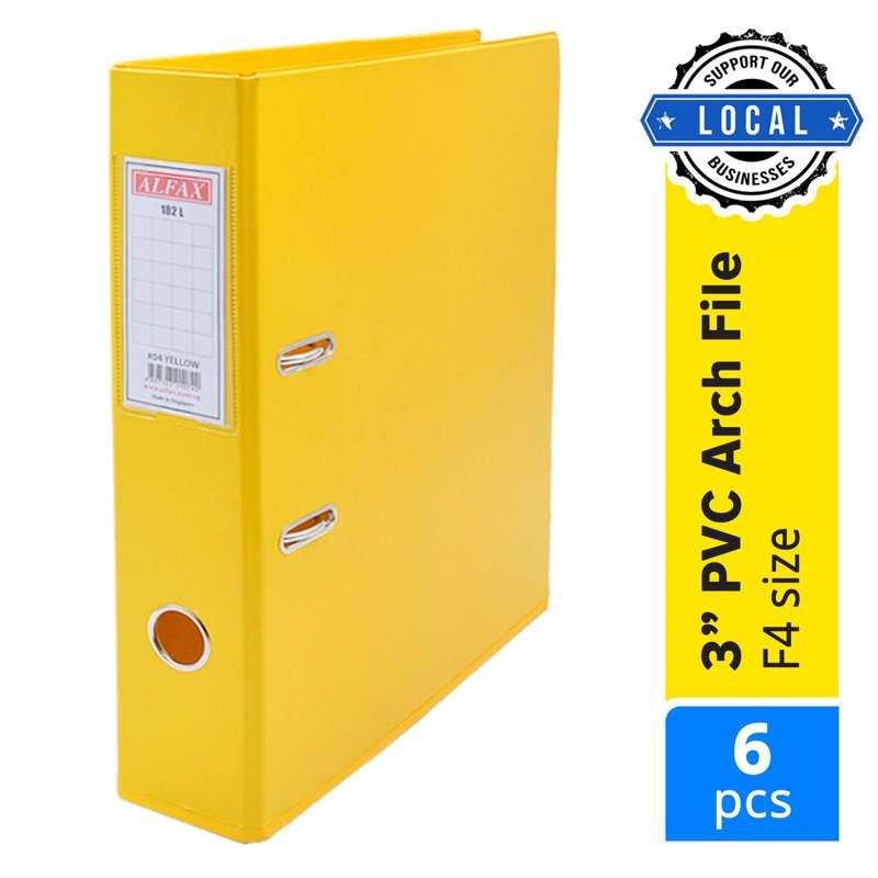 Alfax Pvc Arch File 3inches F4 - Yellow (#04)