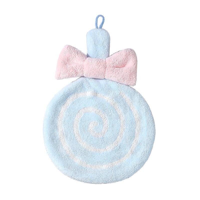 SWEET HOME Double-layer Thickened Lollipop Hand Towel-Blue