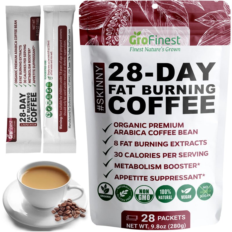 Grofinest 28 Day Fat Burning Coffee Slimming Weight Loss 28 S