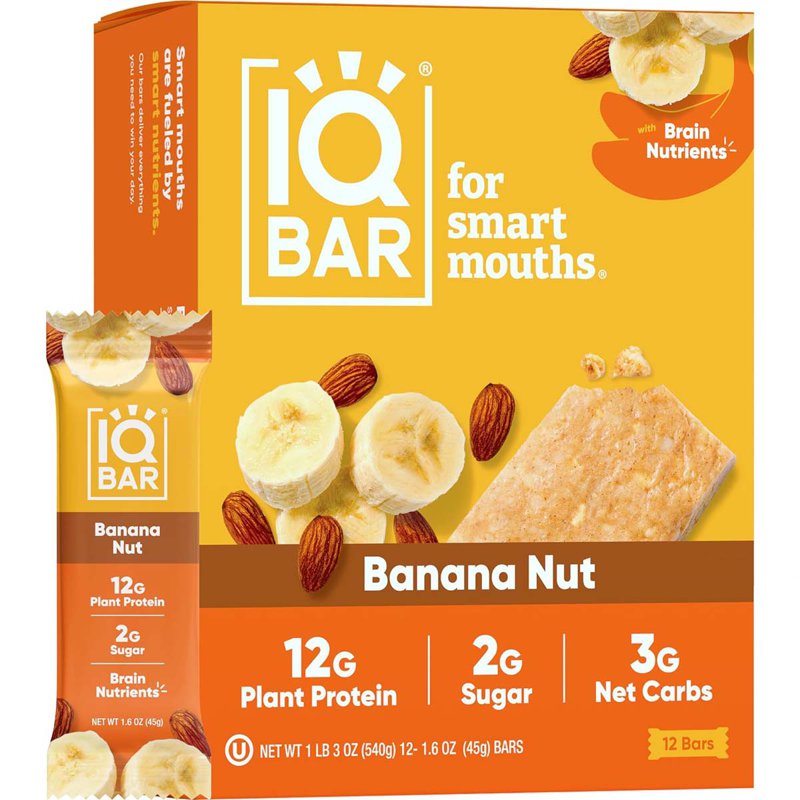 IQBar Plant Protein Bar - Banana Nut