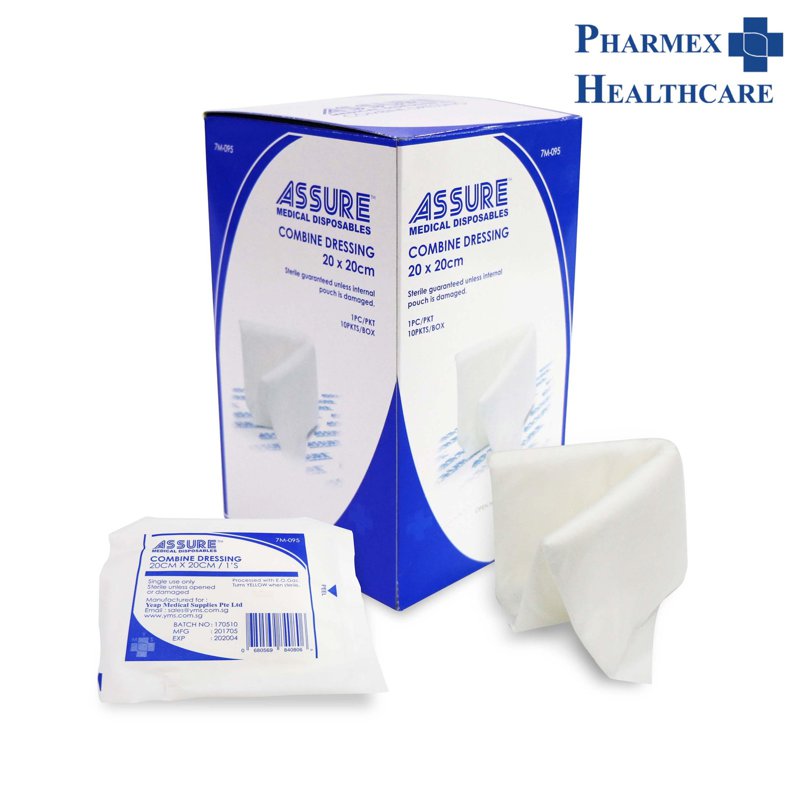 Assure Combine Dressing, 20cm x 20cm 10 S