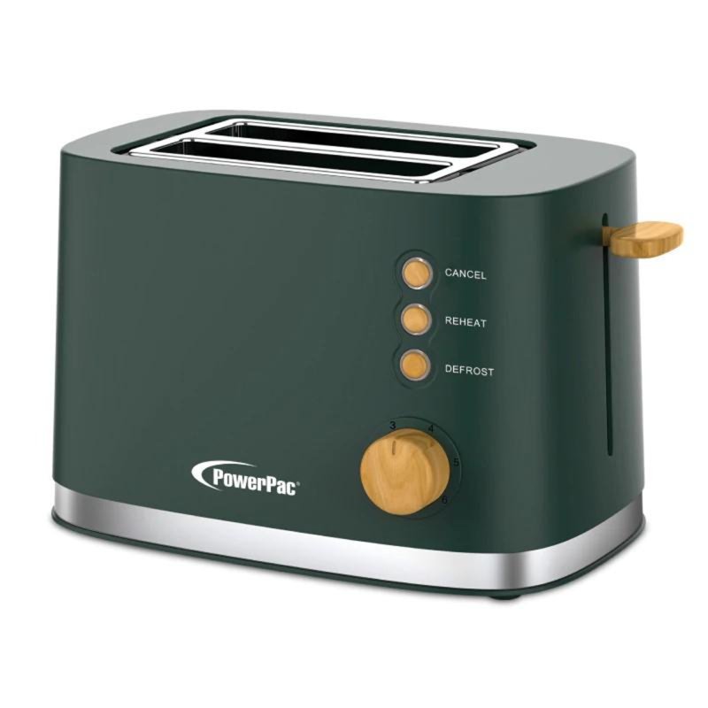 PowerPac 2 Slice Bread Toaster with Auto POP UP-GREEN(PPT05G) 1 S