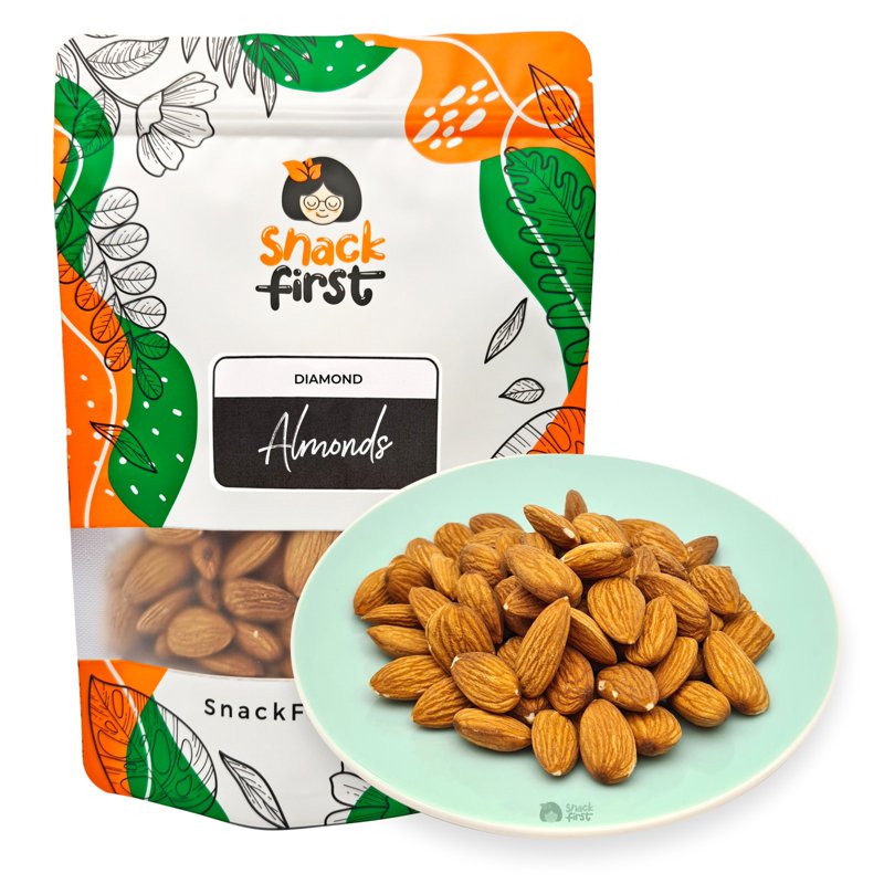 SnackFirst Diamond Almonds - Raw Usa Almonds