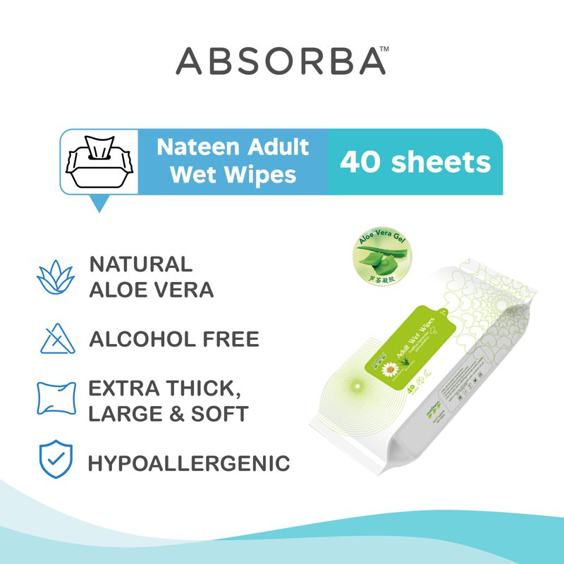 Absorba Adult Wet Wipes 40 S