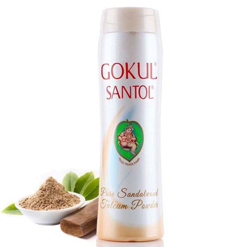 GOKUL Santol Pure Sandalwood Talcum Powder, Heals Acne&Pimple