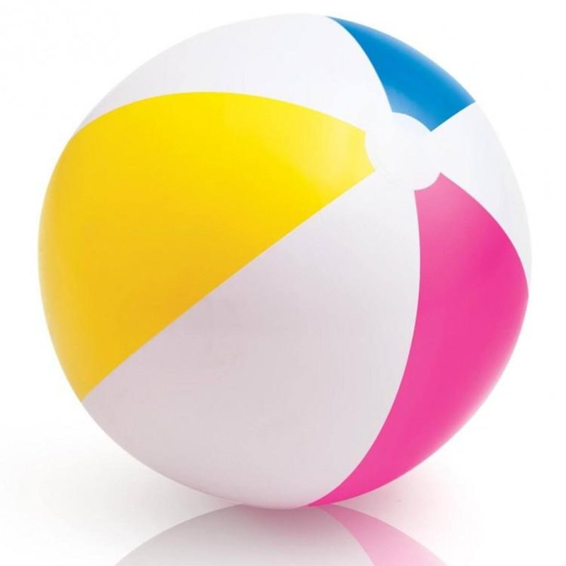 INTEX 24 Inch Glossy Panel Beach Ball Neon Color 1 S