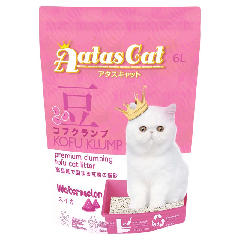 AATAS CAT Kofu Klump Tofu Cat Litter - Watermelon