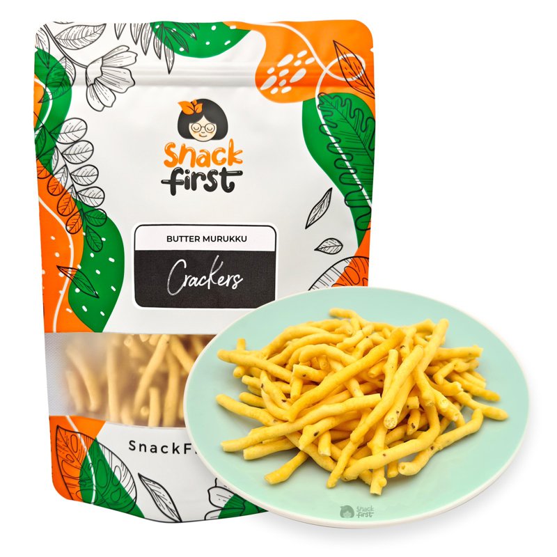 SnackFirst Butter Murukku Fries (Indian Crackers Muruku)