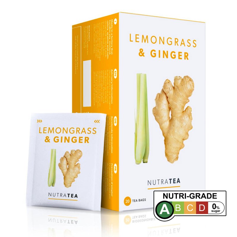 NutraTea Lemongrass & Ginger Tea, 20 Tea Bag