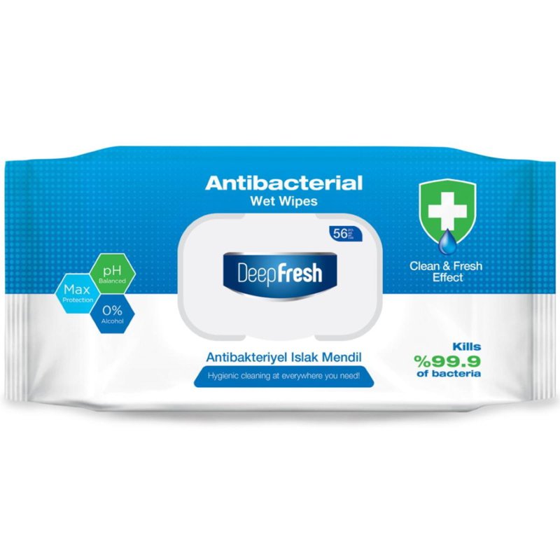 Deep Fresh Antibacterial Wet Wipes 56 S