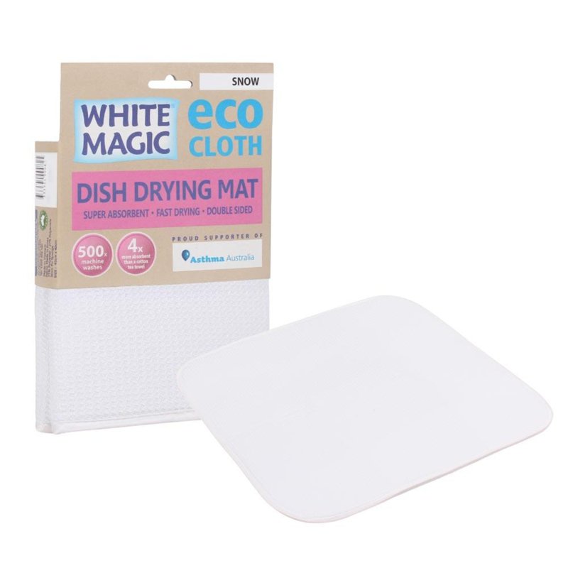 White Magic Dish Drying Mat Snow