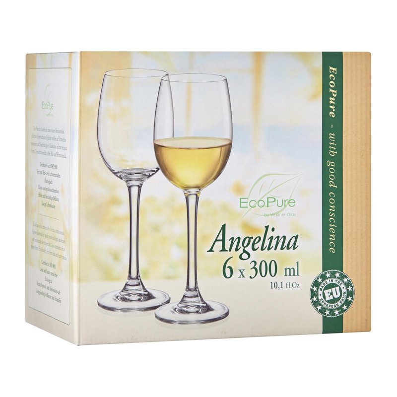 EcoPure Angelina White Wine Large Stemglass 30Cl 6 S